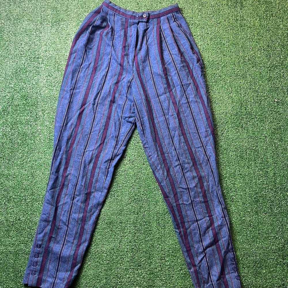 Vintage Striped Button-Down Bottom Pants